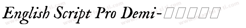 English Script Pro Demi字体转换